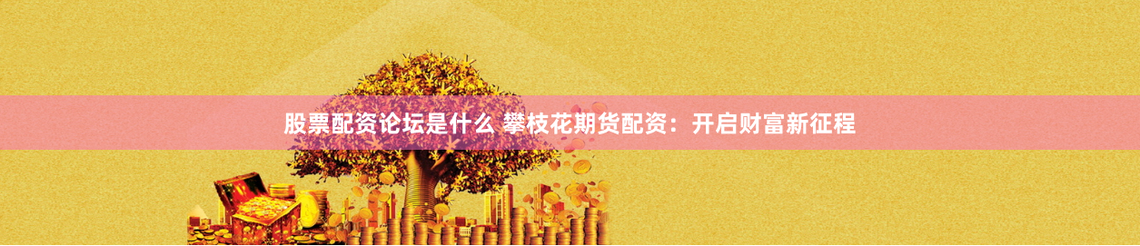 股票配资论坛是什么 攀枝花期货配资：开启财富新征程